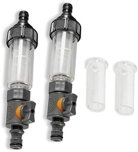 Wasserfilter Gartenschlauch, Wasserfilter für Hochdruckreiniger inkl. Filtereinsatz, Schlauchadapter, für Wohnmobil, Wohnwagen, Wohnwagen