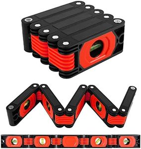 N&S Juvyig Outil de niveau pliable multifonction – Outils de mesure multi-angles pour le travail du bois – Règle de nivellement précis dans n'importe quelle position avec aimant (ABS)