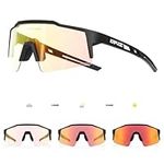 KAPVOE Photochromic Cycling Glasses Mountain Bike Sunglasses MTB Bicycle Riding Clear Colorful High Definition Lenses