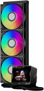 PCCOOLER Liquid CPU Cooler ARGB Display, 360mm AIO with 2.8-Inch LCD Screen, Ceramic Bearing Pump, 3×120mm ARGB PWM Fans, Aluminum Radiator, Intel LGA 1851/1700 & AMD AM5 Compatible(GT360M Black)