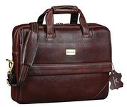 BRAND LEATHER 15.5 inch Genuine Leather Laptop Messenger Bag For Office|Casual|Travel|College Use (Brown)