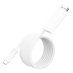 YEZriler USB C to HDMI 100W 1.8M/6FT Charging Cable Dock for Steam Deck OLED/ROG Ally X/Mobile Phone/iPad/, 4K@60Hz Type C to HDMI Portable TV Adapter Connector for TV Screen Extend - White