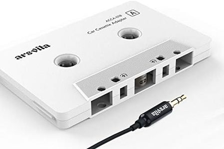 arsvita Car Audio Cassette to Aux Adapter, 3.5 MM Auxillary Cable Tape Adapter