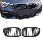 Gangying F20 Grille,Front Kidney Grill for BMW 1 Series F20 F21 Grille LCI 2015 2016 2017 2018 Double Bridge Grill Gloss Black