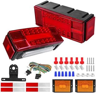 EXERAUO Boat Trailer Lights Led Submersible Kit, Super Bright Trailer Lights, Stop Turn License Light, DOT Approval fit For 12V Trailer Boat Truck RV Snowmobile
