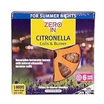 Zero In Citronella Terracotta Burner & Coil - 6-Pack, Repels Mosquitoes, Natural, For Gardens and Patio Areas