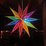 ALILA Mini Hanging Star Lantern Lamp Shade Kandil Jhumar for Home Diwali Christmas Xmas Decor Living Room Balcony Decoration, Size: Small