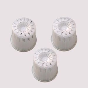 KRISHI MITRA Orchid Pots for Plants, 5 Inch Hydroponic Plastic Pots for Gardening, Net Pots for Hydroponic Garden, Gardening Pots for Orchid with Extra Holes (Clear Pot, Pack of 3)