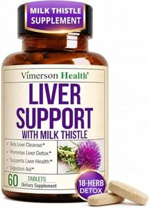 Liver Cleanse Detox & Repair – Liver Support Supplement with Milk Thistle Extract, Dandelion Root, Artichoke & Zinc – Gentle Liver Health, Digestion & Energy for Women & Men – Non-GMO – 60 Tablets