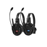 SYNCO XTalk Pro2 XPro X2 2.4GHz Wireless Headset Communication System Random Master Device 500m Operating Range Real-time Monitoring AI Noise Reduction Headset for Movie Shoot Live Show (2Pcs)