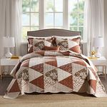 Travan 3-Piece King Bedspread Quilt Sets Patchwork Floral Oversized Reversible Quilted Bedding Coverlet Set for All Seasons, King Size