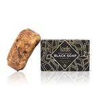 Loelle - African Black Soap Bar Made Exclusively from Natural Raw Materials - Solid, Organic Soap Bar - Ideal for Body, Face and Hair - Made in Ghana (150g)