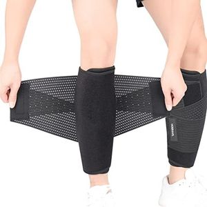 Hobrave Calf Brace Shin 2 Pack Splint Compression Wrap Sleeve for Torn Calf Muscle Pain Relief Strain Sprain Injury Adjustable Leg Support Men and Women