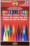 Koh-I-Noor Progresso Woodless Colored 24-Pencil Set, Assorted Colored Pencils (FA8758.24)