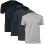 True Classic 4 Pack, Multi-Color Pack, Men's Short Sleeve Crew Neck T-Shirt, Small