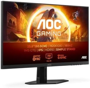 AOC Gaming 24G4XED - 24 Zoll FHD Monitor, 180Hz, 1 ms, FreeSync Prem., G-Sync Comp., HDR10 (1920x1080, HDMI 2.0, DisplayPort 1.4) Schwarz/Grau