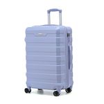 RMW Suitcase Large Medium Cabin Size | Hard Shell | Lightweight | 4 Dual Spinner Wheels | Trolley Luggage Suitcase | Hold Check in Luggage | TSA Combination Lock (Purple, Medium 24")
