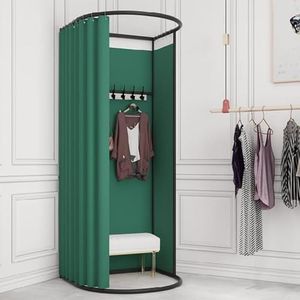 WUGCHDA Clothing Store Fitting Room, Portable Dressing Room for Boutique, Movable Changing Room with Shading Curtain, Temporary Mobile Prvacy Protection Dressing Room, 78 X 39 X 37in