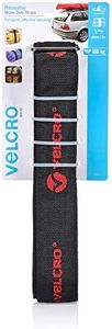 VELCRO Brand Heavy Duty Tie Down Reusable Strap | Ideal for Quick, Effective Securing Loads Up To 100kg | 50mm x 5m | Black