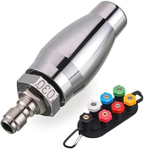 JOEJET Turbo Nozzle for Pressure Washer, Rotating Pressure Washer Nozzle with 1/4" Quick Connect, 7 Nozzle Tips with Nozzle Holder, 3600 PSI