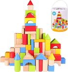 Pidoko Kids Wooden Blocks - 100 Pcs