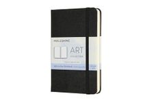 Moleskine 9 x 14 cm Pocket Size Watercolour Notebook Watercolour Notebook, Paper Suitable for Watercolour Pencils and Paints Hard Cover and Elastic Closure, Colour Black, 60 Pages