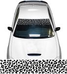 BOGAR TECH DESIGNS Universal Fit Animal Leopard Cheetah Print Decal Vinyl Stickers Cut to Fit Any Vehicle, Matte Black