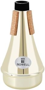 ROWELL Trumpet Mute ABS Straight Trumpet Mute Lightweight Practice Trumpet Mute Trumpet Acessories for Beginner(Gold)