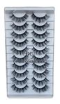 GOURI COSMETICS™ 3D FALSE EYELASHES - False Eyelashes for Women - (10 Pair Pack: GC201)