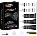 Endhokn Black Leather Repair Kit 200ml, Vinyl Repair Kit for Furniture Sofa, Car Seat, Bag, Belt, Suitcase, Cracks and Damage Leather Filler (3 Black+2 White)