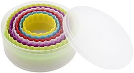 6PC Round Cookie Cutter Set Shapes, Circle Pastry Moulds for Baking, Round Biscuit Cutters, Kitchen Supplies for Kids, Kitchen Accessories, Home Baking, Kitchen Set - by TRIXES