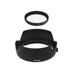 SING F LTD 2pcs Bayonet Lens Hood and UV Filter Set Compatible with Canon RF 50mm F1.8 STM Lens Replaces ES-65B Lens Hood with 43mm UV Filter Petal Shaped