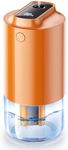 Portable Mini Humidifier with Auto-Purification, Cool Mist Humidifierfors for Bedroom Plants Office Travel, Auto On/Off for Car, Built-in Battery, 2 Mist Modes, Color-Changing Light, 250ml Orange