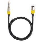 MX XLR 3 Pin Mic Female to 6.35mm Mono P-38 Male Microphone Cable 5 feet - 1.5 Meters(Black)