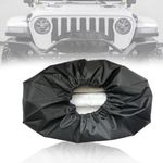 Winch Cover Waterproof, Winch Cover,Heavy Duty 600D Breathable Oxford Fabric Dust-Proof Winch Protection Cover, Compatible with Most 8500-17500 Lbs Electric Winches, Indoor/Outdoor