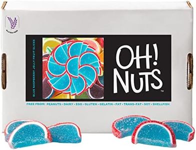 Oh! Nuts Blue Raspberry Jelly Fruit Slices Sugar Candy - 5 LB Bulk Bag | Traditional Old Fashioned Chewy Gummy Sweet Confectionery | Gluten-Free, Kosher Certified Pareve (150 CT)