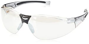 Honeywell 1015350 A800 Sporty Safety Glasses, Grey Temples/I/O Silver Hard-Coat Lens, Anti-Scratch Coating, OnePolycarbonate Temple Material, Size (1 Piece)