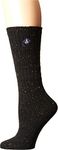 Sperry Women's Duck Boot Marl Crew 1 Pair Pack-Soft Acrylic Twist Boyfriend Socks, Black, 5-10