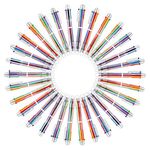 Multicolor Pen - 30 Pack 0.5mm 6-in-1 Retractable Ballpoint Pens for Office School Supplies Students Children Gift