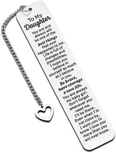 Daughter Birthday Gift to My Daughter Gift from Mom Dad Inspirational Bookmark for Kids Stepdaughter 16th 18th 21st Birthday Gift for Teen Girls Graduation Back to School Christmas Gifts for Her