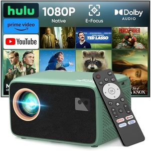 TMY 4K Projector with WiFi Bluetooth, Compatible with Netflix/Prime Video/YouTube, Outdoor Portable Home Theater Movie Projector, Smart Mini Projector for Indoor Outdoor Movies, Gaming and Camping