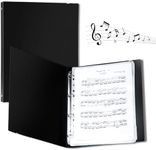 Wantusee Sheet Music Folder, 80 Pages Sheet Music Binder Organizer for Sheet Music Storage, Writable & Detachable Choir Folder for Musicians,Size 8.5 x 11 in/A4 Notebook Binder Music Organizer