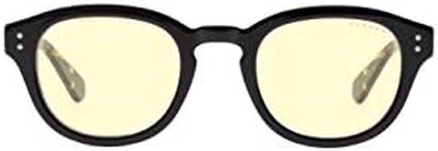 Gunnar Gaming and Computer Eyewear - Emery, Frame Colour: Onyx/Jasper, Lens Tint: Amber (Blocks 65% Blue Light & 100% UV Light) - Blue Light Blocking Glasses - Reduce eye strain & dryness