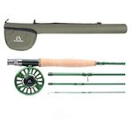 Maxcatch Premier Fly Fishing Rod with Avid Fly Reel and Rod Case: 3/4, 5/6, 7/8-weight Rod and Reel Combo (Green, 9ft5wt Rod+5/6wt Reel)