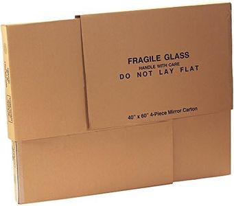 BOX USA Large Mirror Box 40"L x 3.5"W x 60"H (1-Pack), Cardboard Boxes Perfect for Moving, Storing, Packing & Shipping, Ideal for TV's, Picture Frames, Mirrors & Art