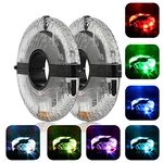 TAGVO Upgrade Cycling Hub Light, 7 LED 9 Colors 18 Images Waterproof USB Rechargeable LED Bike Wheel Lights Cycling Bike Spoke Light Safety Light Magic Decoration Light Bicycle Accessories Lights