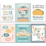 6 Boho English Classroom Decor Middle School - English Classroom Posters High School, ELA Posters For High School Classroom, ESL Classroom Decorations, Grammar Posters, ELA Classroom Must Haves