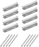 Kalomo Stainless Steel Grill Heat Plates Tent Shield Burner Cover, Gas Grill Burner Tube BBQ Gas Grill Replacement Parts for Members Mark GR2039201-MM-00, Bakers and Chefs, Grill Chef Models, 8-Pack