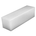 Powernail UHMW Ultra High Molecular Weight Polyethylene Tapping Block for Engineering, Flooring, DIY, White (8" x 2.4" x 2.4")