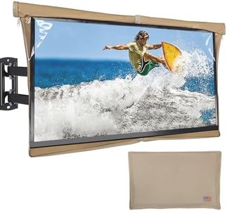 Outdoor TV Cover 48"-50" for Slim TVs-Full Zipper Seamless Opening Design, HOMEYA 600D Waterproof Weatherproof TV Protector with Front Flap & Remote Control Pocket, for Outside LED LCD Flat Screen TVs